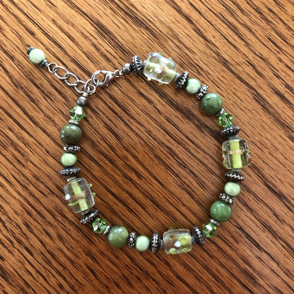 3/$20 Green Beaded Bracelet